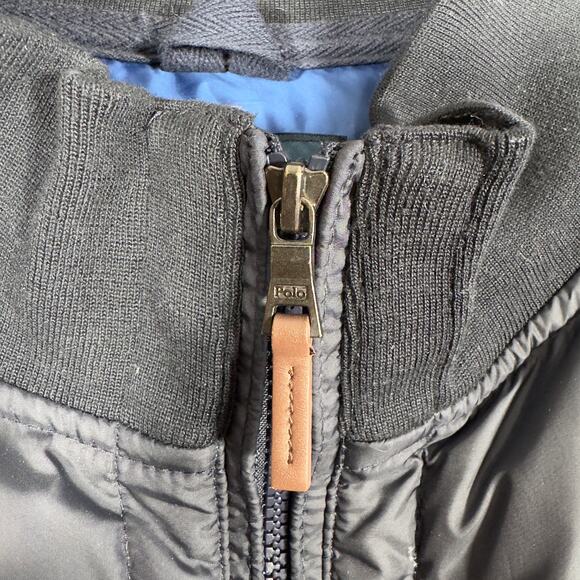 VTG Polo Ralph Lauren Puffer Vest Mens 2XL XXL Navy Blue Down - Picture 3 of 9